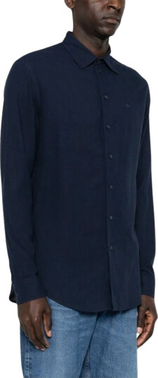 Emporio Armani Herre Skjorter Blå M,