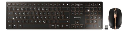 CHERRY DW 9000 SLIM trådlöst tangentbord & mus uppladningsbart Retai