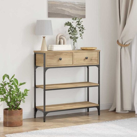 Konsollbord i Artisan Eik 72,5x25x75 cm Lagd av MDF og Stål