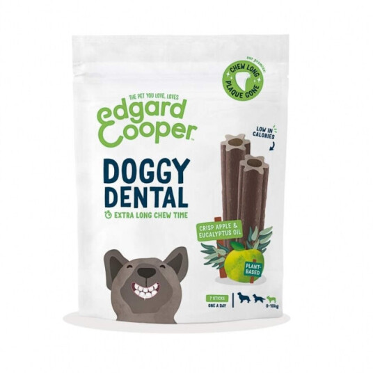 Edgard & Cooper Doggy Dental Tyggepinner Eple & Eukalyptus Snacks til Små Hunder 7-Pack Edgard & Cooper Doggy Dental Tyggepinner Eple & Eukalyptus Snacks til Små Hunder 7-Pack