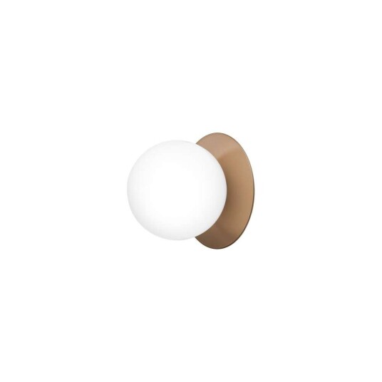 Nuura - Liila 1 Medium Vegg-/Taklampe IP44 Dark Bronze/Opal
