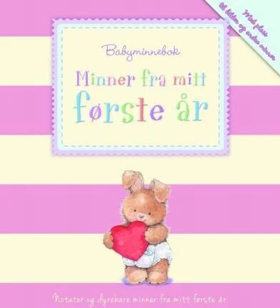 Minner fra mine første år. Babyminnebok. Rosa Minner fra mine første år. Babyminnebok. Rosa