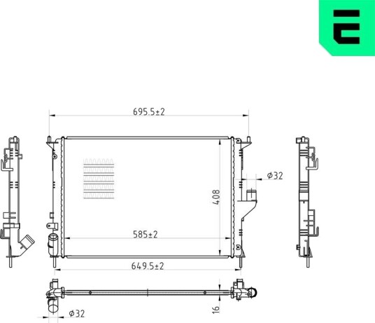 ERA 673292 Radiator motorkjøling