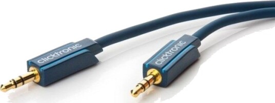 ClickTronic 3.5mm Lydkabel - 10m Blå, Gullbelagte Kontakter ClickTronic 3.5mm Lydkabel - 10m Blå, Gullbelagte Kontakter