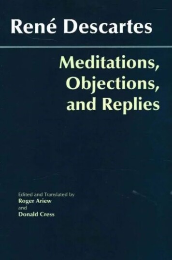 Meditations, Objections, And Replies Av Rene Descartes