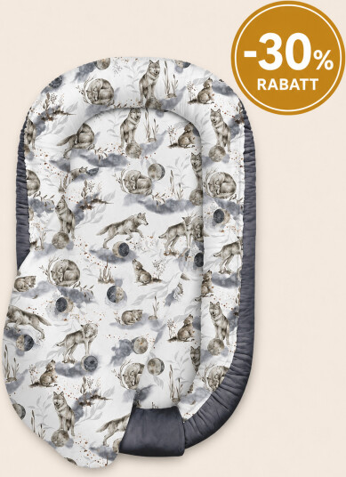 Babysteps Babynest Wolf Moonlight Nightshadow Blue