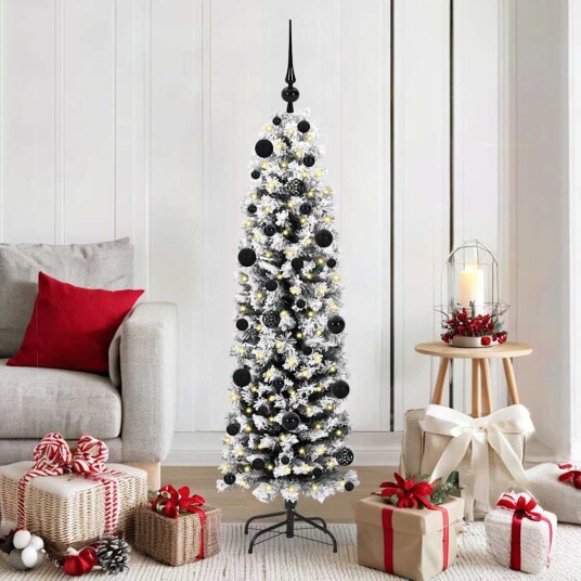 Kunstig juletre med 150 LED grønn 150 cm PVC og stål og plast Kunstig juletre med 150 LED grønn 150 cm PVC og stål og plast