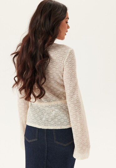 Bubbleroom Peplum Lace Cardigan Cream 32-34 Bubbleroom Peplum Lace Cardigan Cream 32-34