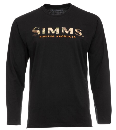Simms Logo Ls Shirt White Simms Logo Ls Shirt White