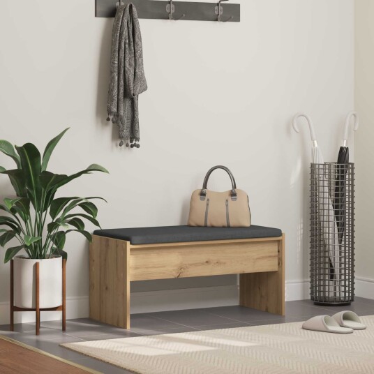 vidaXL Gangbenk med pute Artisan Eik 83 x 38 x 40 cm vidaXL Gangbenk med pute Artisan Eik 83 x 38 x 40 cm