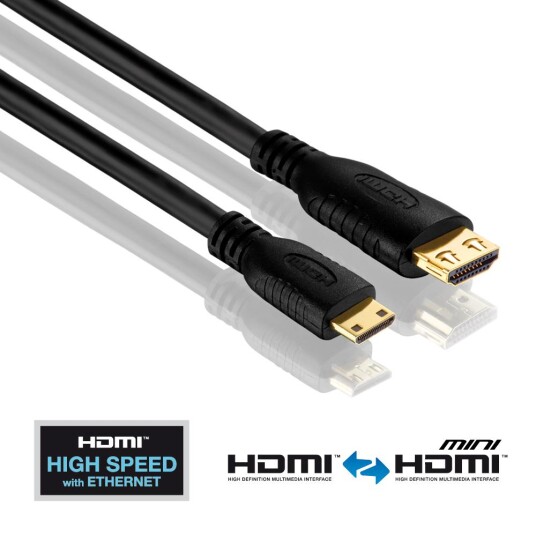 Purelink Pureinstall HDMI HDMI Mini Max 4096x2160 60hz 4:4:4 Black 1m Purelink Pureinstall HDMI HDMI Mini Max 4096x2160 60hz 4:4:4 Black 1m
