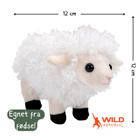 Wild Republic Pocketkins Farm Plysjbamse 12,7cm Sau Wild Republic Pocketkins Farm Plysjbamse 12,7cm Sau