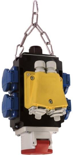 Bachmann 349.310 Energikube Med 4 Uttak 1x Cee-Kontakt, 2x RJ-45 (Med Trykklufttilkobling)