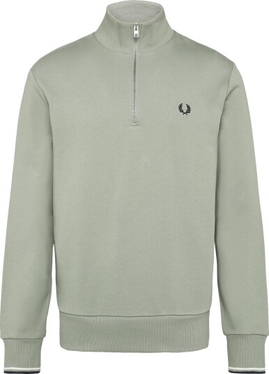 Fred Perry Half Zip Sweatshirt   SEAGRS/ECR/DKAIR   XXL