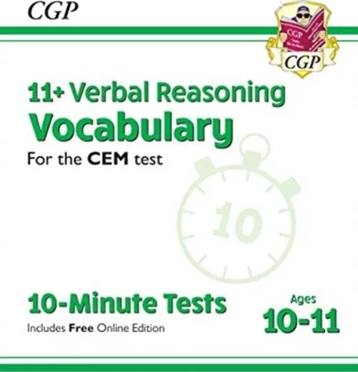 11+ Cem 10-Minute Tests: Verbal Reasoning Vocabulary - Ages 10-11 (With Online Edition) Av Cgp Books