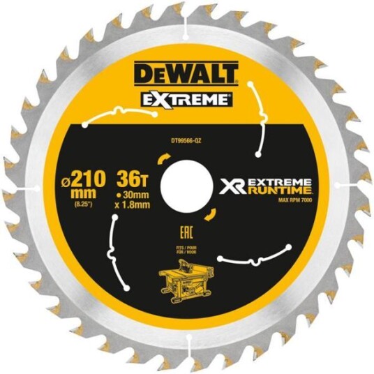 Dewalt 210mm Sagblad 36T for Tre - DT99566 Dewalt 210mm Sagblad 36T for Tre - DT99566
