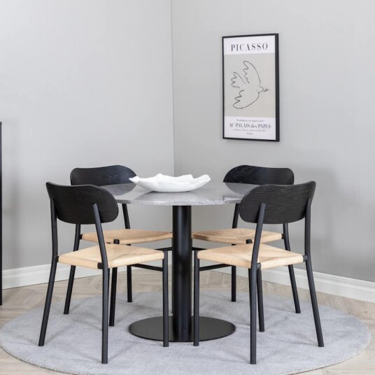 Spisegruppe Venture Home Razzia med 4stk Polly Stoler