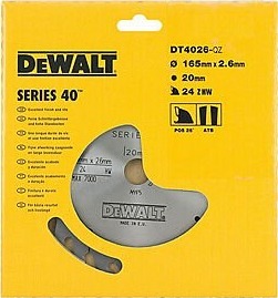 Dewalt DT1090 165mm Sirkelsagblad 48 Tenner for Tre Dewalt DT1090 165mm Sirkelsagblad 48 Tenner for Tre