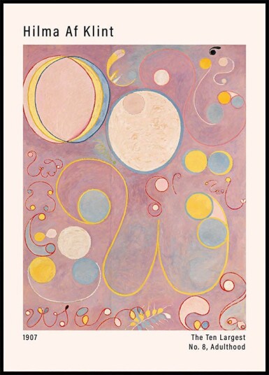 The Ten Largest No. 8 Adulthood by Hilma af Klint Plakat Plakat / 50x70cm