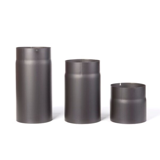 Tolmer Røkrør Ø150x310mm Emalje 1.2 mm Sort Emalje Tolmer Røkrør Ø150x310mm Emalje 1.2 mm Sort Emalje