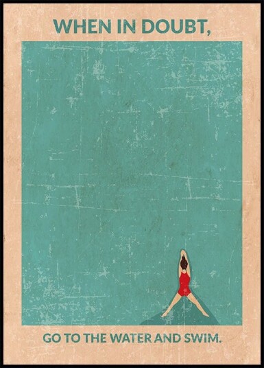 Open Water Standard Wall Art Plakat / 50x70cm