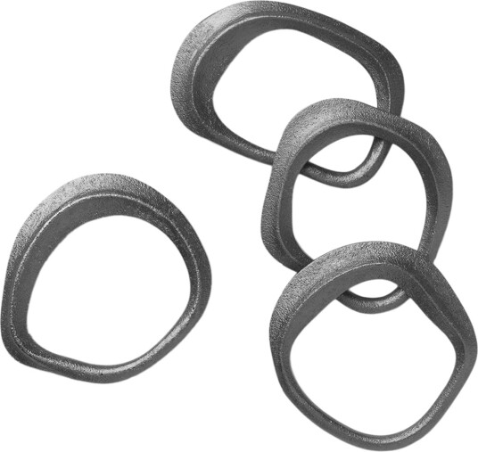 Flow serviettringer 4 pk sort messing