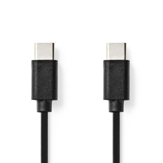Nedis USB-kabel | USB 2.0 | USB-C™ Hann | USB-C™ Hann | 60 W | 480 Mbps | Nikkel belagt | 1.00 m | Rund | PVC | Sort | Boks Nedis USB-kabel | USB 2.0 | USB-C™ Hann | USB-C™ Hann | 60 W | 480 Mbps | Nikkel belagt | 1.00 m | Rund | PVC | Sort | Boks