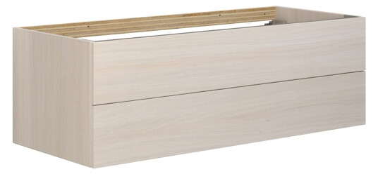 Dansani Calidris Glatt Servantskap 2 Skuff D50cm Hvit eik / 120cm Dobbel DA-C25-1075