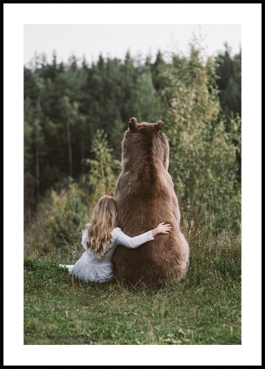Bear And Women Plakat Plakat / 40x50cm
