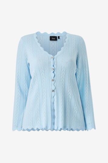 Zizzi Kardigan mcAisa L/S Cardigan Blå