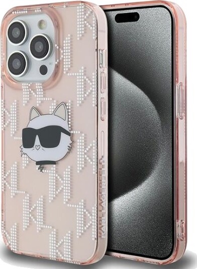 Karl Lagerfeld Mobildeksel til iPhone 13 Pro Max - Choupette Head & Monogram Rosa