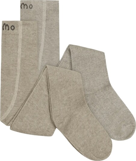 Minymo Stocking W.glitter (2 Pack)   Beige   104\110