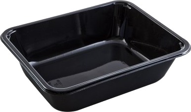 Bakke 1 Rum 2227 1F 1660Ml L227xb178xh60mm Cpet Sort,336 Stk/Krt