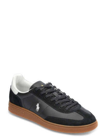 Polo Ralph Lauren Bedford Leather-Suede Sneaker - Black - 43.5