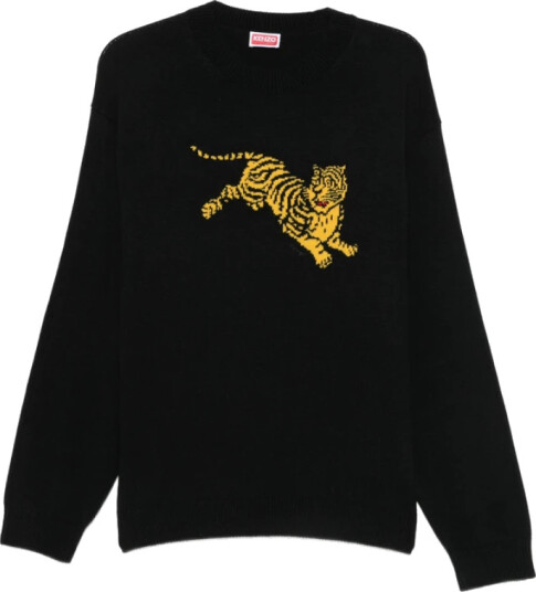 Kenzo, Herre, Strikkevarer, Svart, M,