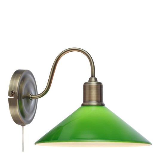 Markslöjd - Vela vegglampe 21 cm antique messing/grønn Markslöjd - Vela vegglampe 21 cm antique messing/grønn