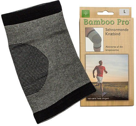 Bamboo Pro Knæbind Selvvarmende 45-49 cm Str. L Bamboo Pro Knæbind Selvvarmende 45-49 cm Str. L