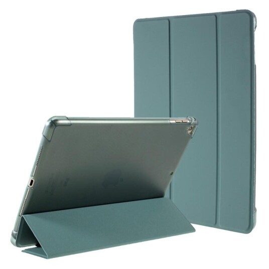 INCOVER iPad 9.7 (2018-2017) / iPad Air / iPad Air 2 Tri-Fold Flip Deksel m. Fleksibel Bakside - Mørk Grønn