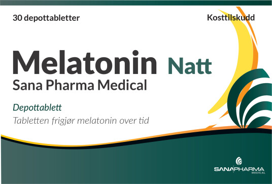 Sana Pharma Melatonin Natt Depottablett 1 mg, 30 tabletter Sana Pharma Melatonin Natt Depottablett 1 mg, 30 tabletter