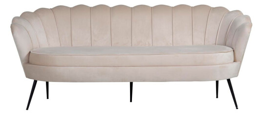 Nice sofa 3 seter velour beige.