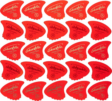 Sharkfin Pick Goldprint Soft Rød 25