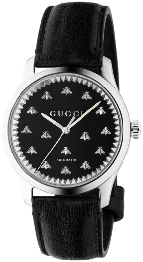 Gucci Herreklokke YA126286 G Timeless Sort/Lær Ø42 mm Gucci Herreklokke YA126286 G Timeless Sort/Lær Ø42 mm