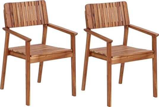 Matstol Beliani Agello set om 2 Light wood