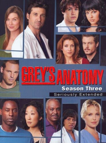 GREYS ANATOMY: COMPLETE THIRD SEASON DVD Pre-Owned Region 2 GREYS ANATOMY: COMPLETE THIRD SEASON DVD Pre-Owned Region 2