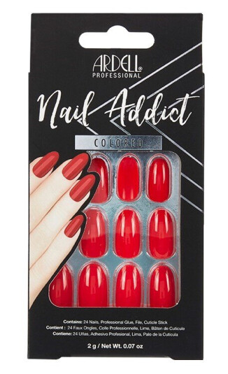 Ardell Nail Addict Colored Cherry Red
