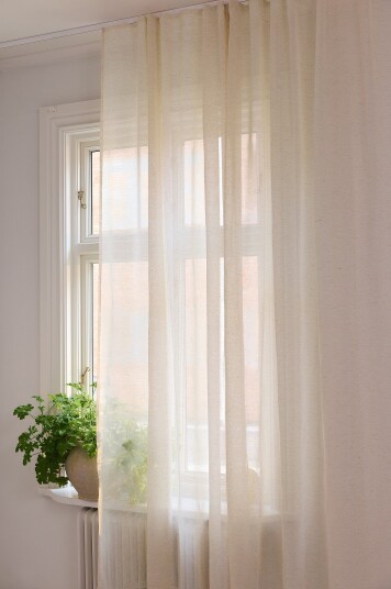 Jotex Gardin Med Lintekstur 1lengde Ekstra Bred naturhvit LIZZIE 216722701220