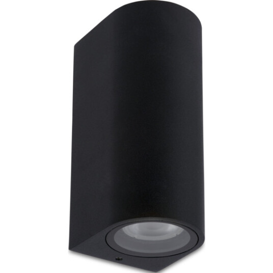 Lucide Zaro 2 Utendørs Vegglampe 2xGU10 Sort