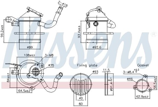 EGR kjøler NISSENS 989480