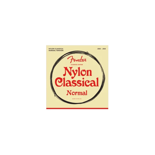 Fender Nylon Acoustic Strings, 100 Clear (028-043) Silver Tie End Fender Nylon Acoustic Strings, 100 Clear (028-043) Silver Tie End