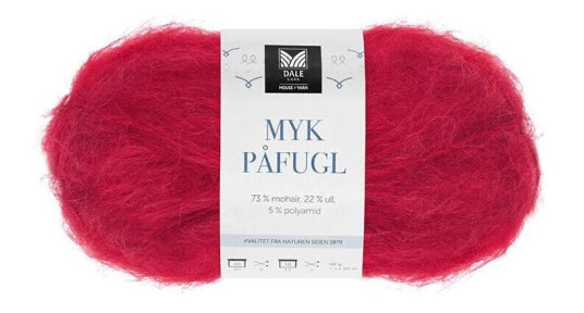 Dale Garn Dale Myk Påfugl 7951 Dyp Rød